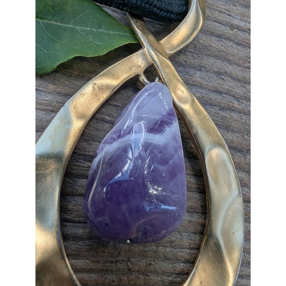 Vintage Amethyst Necklace: Mystical Bohemian Necklace - Picture 3 of 13